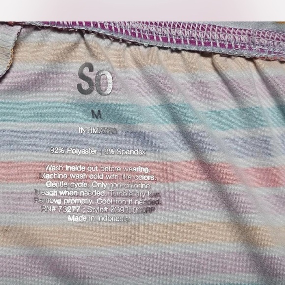 Striped Sleep Shorts, Size M - Picture 7 of 8